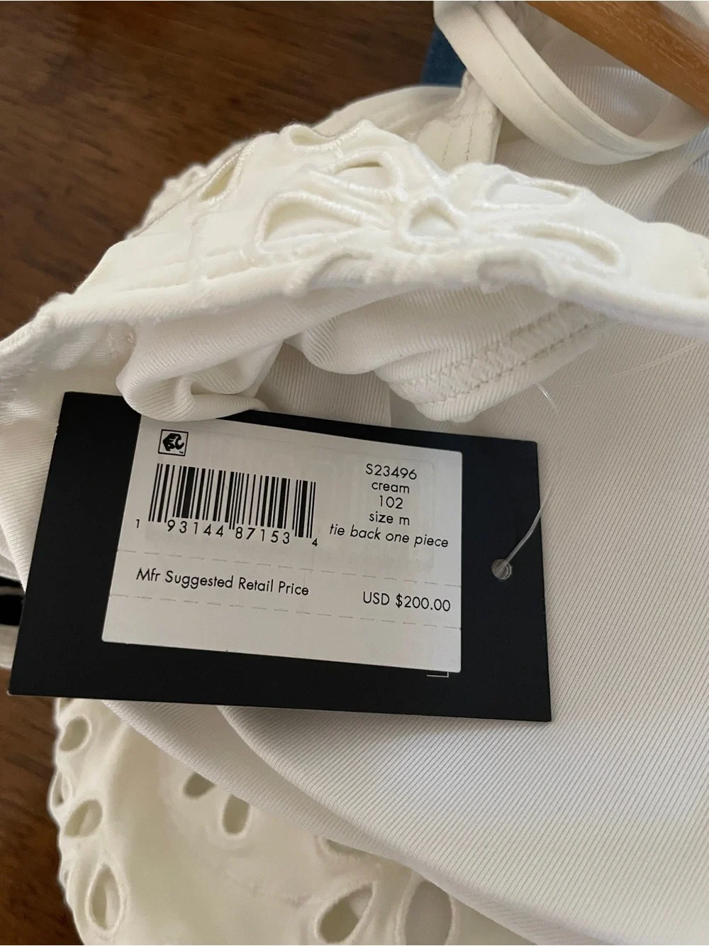 NWT Kate Spade Women's Eyelet Tie Back One Piece Swimsuit Size M $200 MSRP